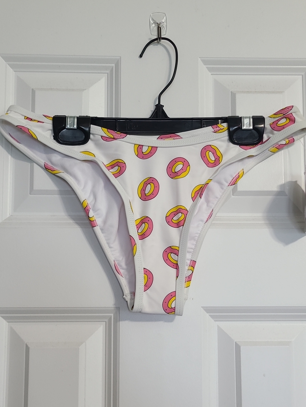 Zumiez White Bikini Bottoms with Pink Donut Trim